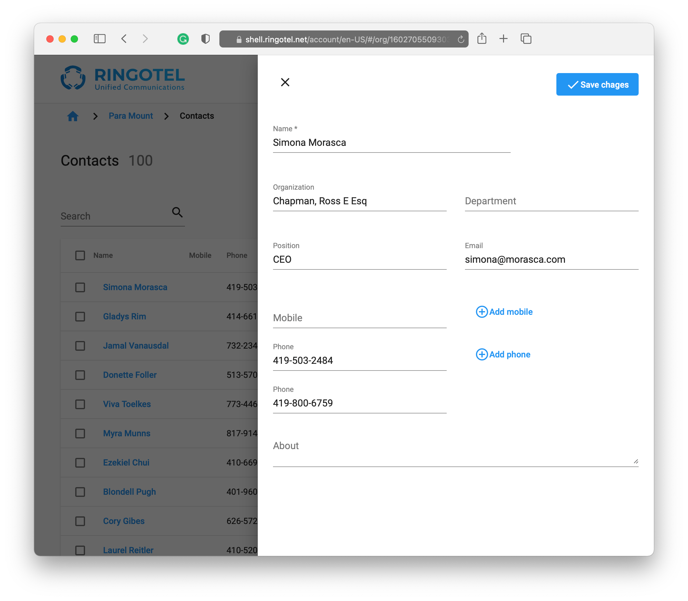 iOS and macOS interfaces